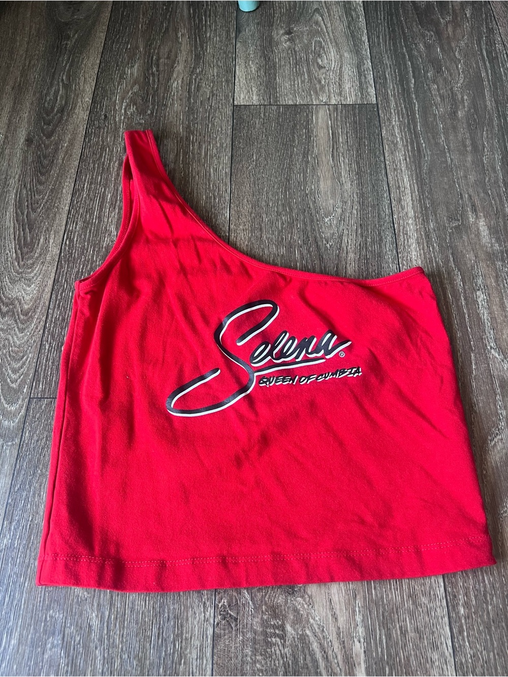 Selena Red Crop Top One Shoulder